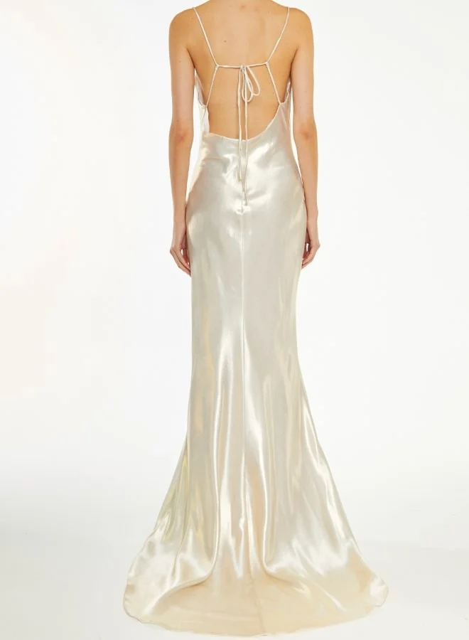 ترو ديكادينس Pippa Cowl Neck Front Split Slip Dress